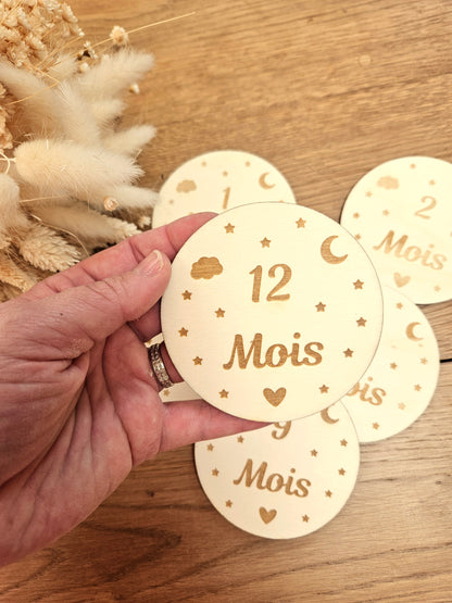Plaque étape bébé - de 1 mois à 12 mois