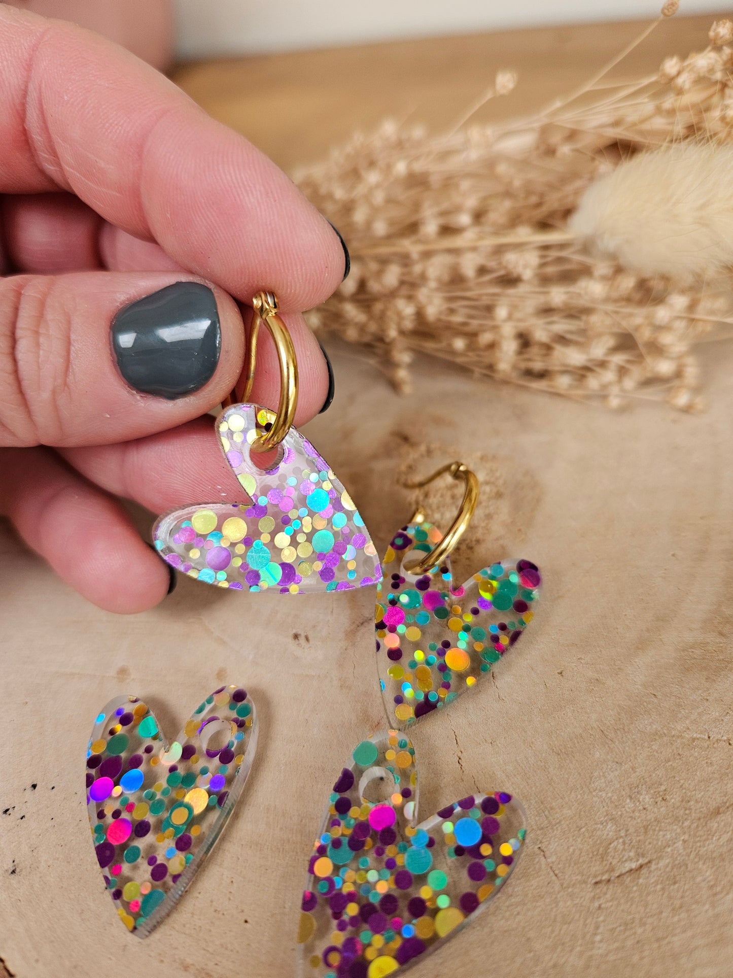 Pampilles interchangeables - par 2 - AMBRE - MULTI COULEURS