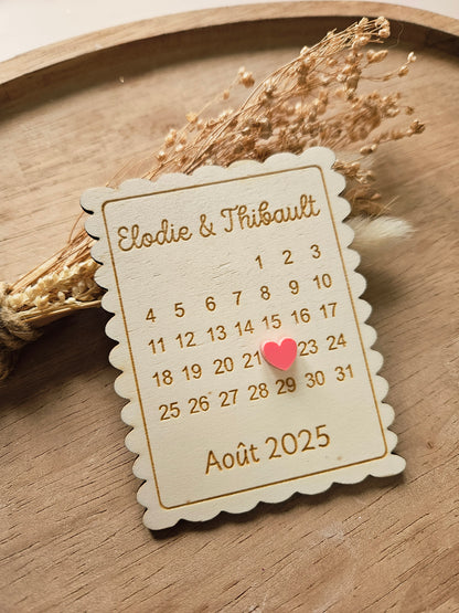 Magnet calendrier - amour