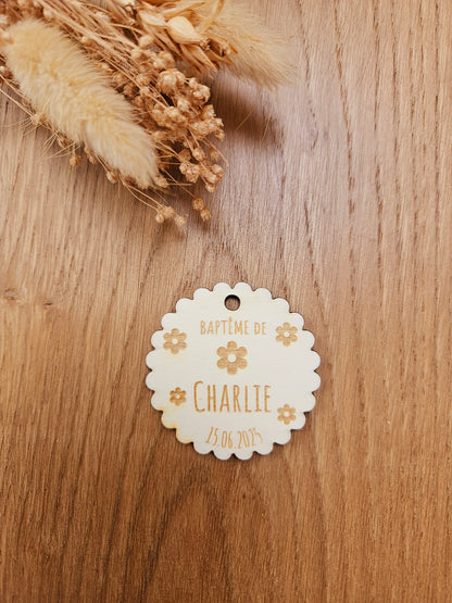 Etiquette personnalisée en bois MARGUERITTE