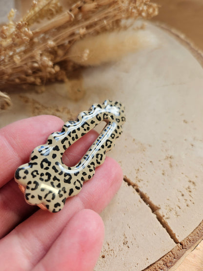 Barrette pince LEOPARD GRAOU pour les cheveux, Pince crocodile pour Femme et Enfant, Idée cadeau petit budget