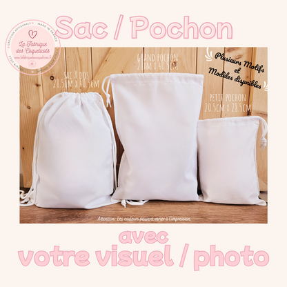 Sac à dos / à doudou / sac de change / école enfant maternelle rentrée des classes - VOTRE VISUEL - PHOTO