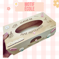 Boite à mouchoirs personnalisée Cadeau Maîtresse atsem nounou
